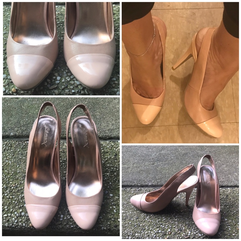 Blush Sling Back Heels